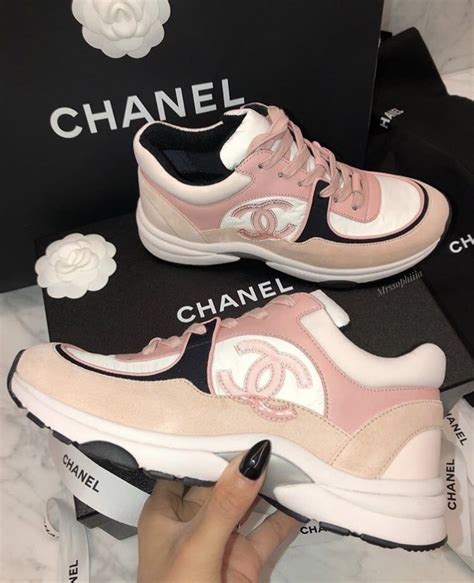 pink chanel shoes|chanel leather sneakers.